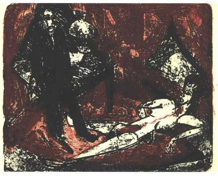 Ernst Ludwig Kirchner The murderer Norge oil painting art
